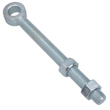 Swing Gate Long Eye Bolts Hinge + Nuts Adjustable Zinc Plated 12mm ? 24mm