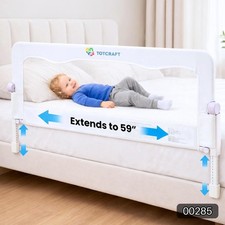 Toddler Bed Rail Guard ASTM F3222 Certified Fits Twin, Full, Queen R08