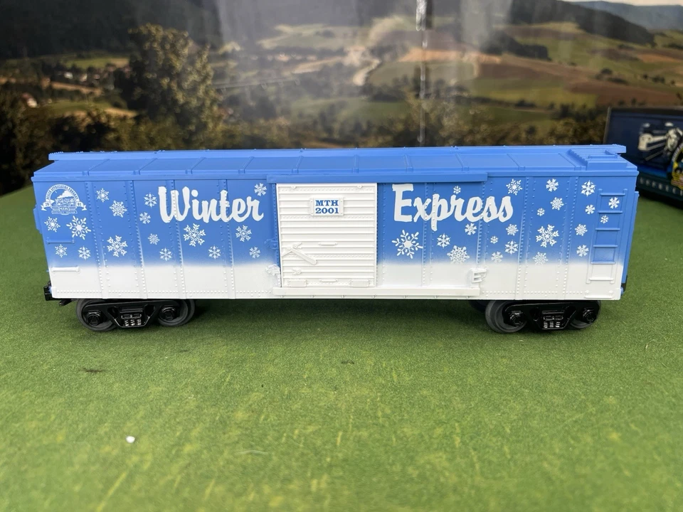 20-80003E O-GAUGE MTH DEALER APPRICIATION CHRISTMAS BOX CAR- WINTER EXPRESS NIB - Image 2 of 4