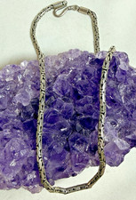 Sterling Silver 3mm Foxtail Chain 16" Necklace, 21.39 grams