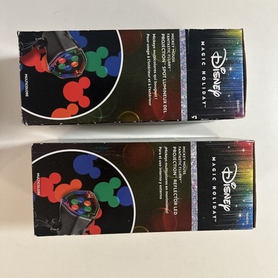 Disney Magic Holiday Mickey Mouse ears LED Projection Spotlight Christmas decor