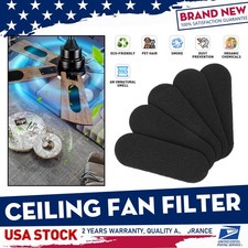 5 Pcs Ceiling Fan Filters for Blades- Activated Carbon Ceiling Fan Air Purifier
