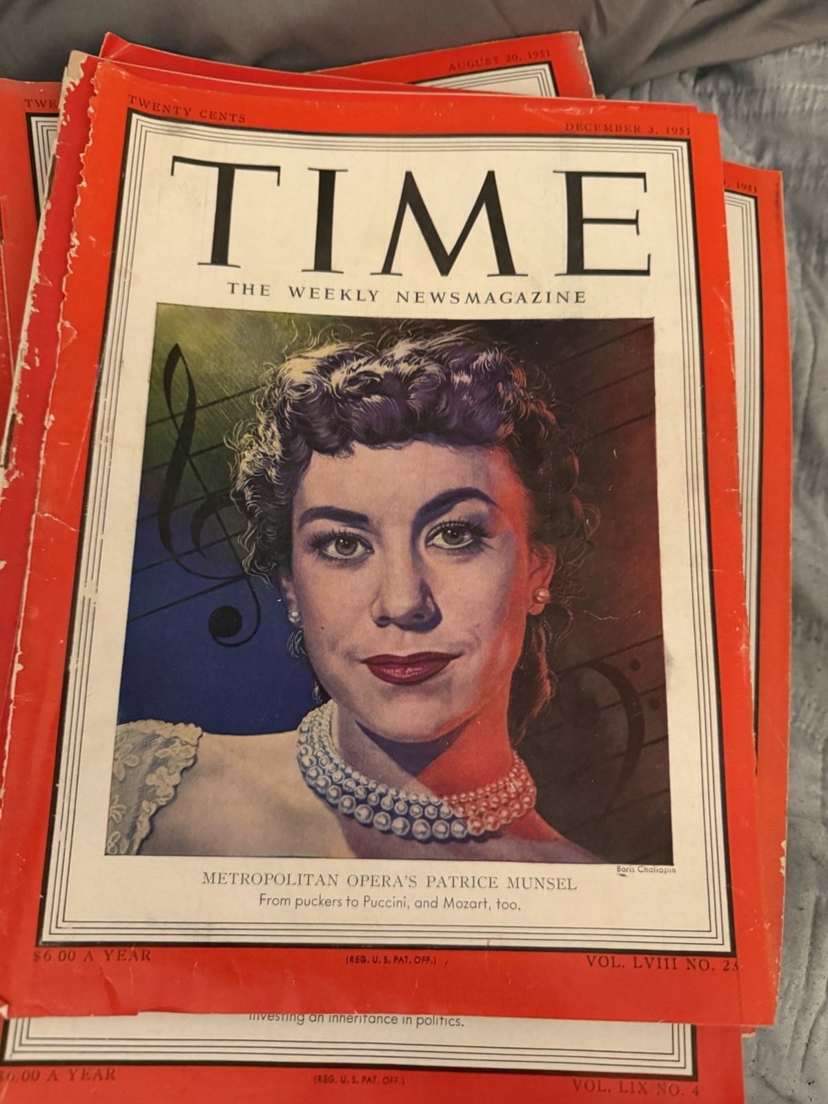 Time Magazine Metropolitan Opera's Patrice Munsel December 3, 1951