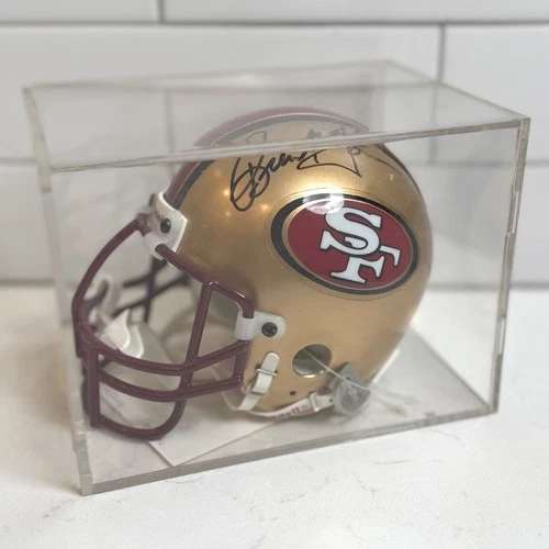 San Francisco 49ers Riddell Mini Helmet Autographed BRENT JONES COA