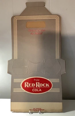 RED ROCK COLA Cardboard 6 Bottle Carrier Unopened Unused 🥤 - Image 1 of 4