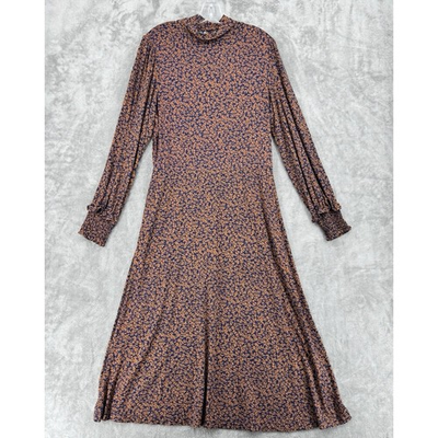 #ad Draper James Dress Womens Large Modest Floral Cottage Stretch Knit A Line Maxi $49.99