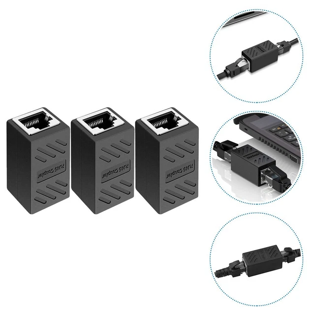 3 Adaptateur de réseau d'extension de câble Ethernet Pcs
