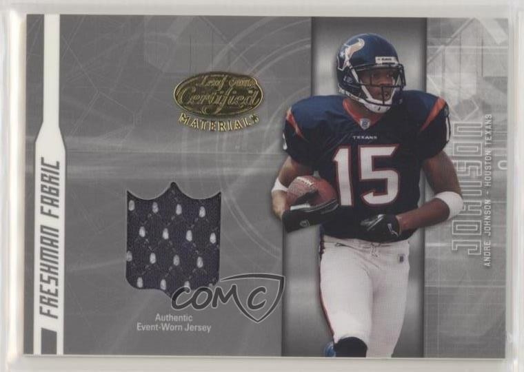 2003 Leaf Certified Materials Freshman Fabric Andre Johnson Rookie RC HOF 0pv4