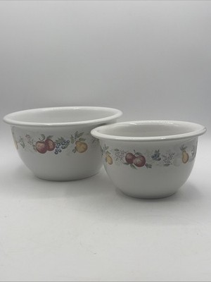 CORELLE Coordinates Chutney 2 Piece Stoneware Mixing Bowl Set  Fruit  Heavy