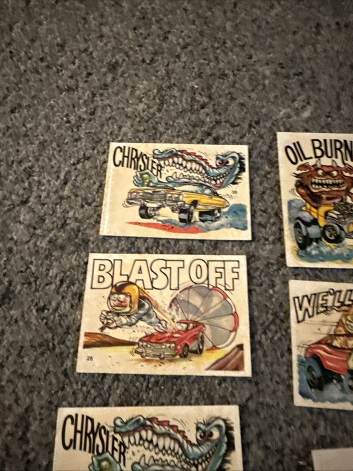 集团 12 张 Donruss - 奇怪杆贴纸 - 复古 20 世纪 70 年代集换卡 — 第 2/4 张图片