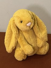 Jellycat Medium Bashful Saffron Bunny BNWOT Retired Rare Yellow Rabbit cm.31