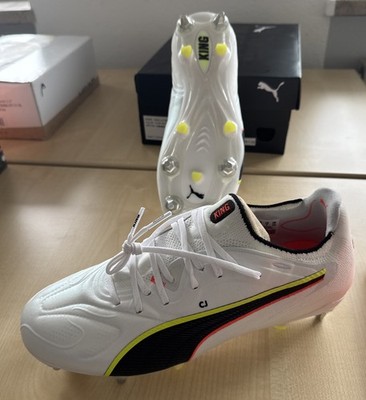 PUMA KING ULTIMATE MXSG WN S White-Glowing Red-Yellow Alert NEU & OVP 