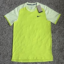 Camisa de tenis Nike Court Advantage para hombre talla mediana - amarilla alta FD5319-389 NUEVA