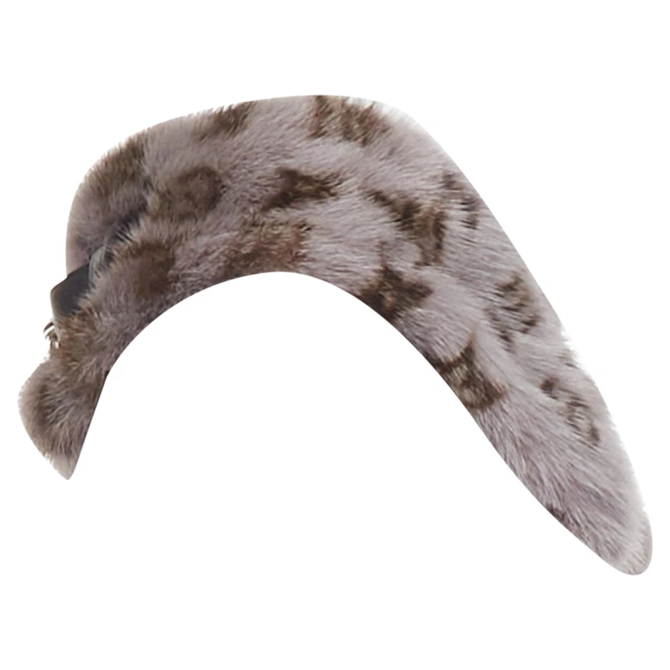 Louis Vuitton Visón Seda Cuello Bufanda Mujer Gris Talla Única Foto 4 de 4