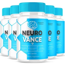 (5 Pack) Neuro Vance Nootropic Pills, NeuroVance Memory & Focus (300 Capsules)