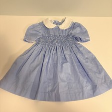 Vintage Polly Flinders Dress Size 4T Girls hand smocked Floral