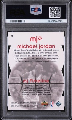 1998レア/100枚限定PSA MICHAEL JORDAN MJx LIVE 1998 Upper Deck mjx - Mj Live Michael Jordan #L2 /100 for sale