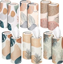 Outus 12 Pcs Car Tissues Cylinder Holder with 3 Ply Facial Tissue Bulk Boho 1