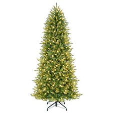 6.5 Foot PreLit Slim Fraser Fir Artificial Christmas Tree with 350 UL Listed ...