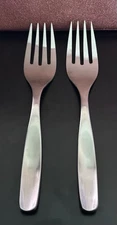 Set Of 2 Gourmet Settings 10” Serving Fork 18/10 Stainless Flatware Non Stop