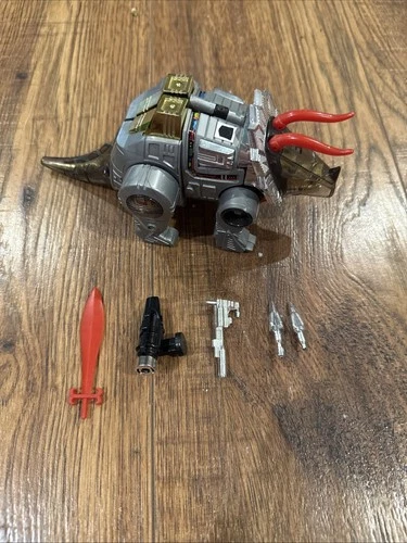 Vintage G1 1985 Transformers Heroic Dinobot Slag Near Complete w/Accessories