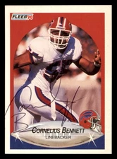 1990 Fleer Football #111 Cornelius Bennett Signed Autograph (no COA) *e1