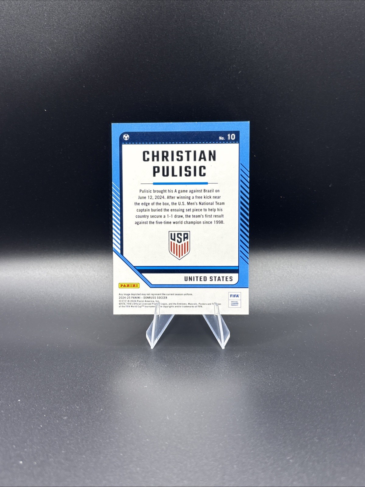 🔥Christian Pulisic 2/5 Gold Limited SSP 2024 Panini Prizm Soccer USA Captain view 8