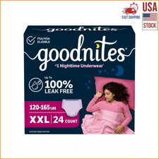 Goodnites Girls XXL Absorbent Disposable Nighttime Bedwetting Underwear 24 Count