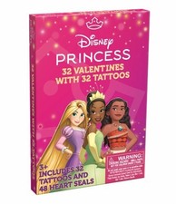 Disney Princess 32 Valentine's Tattoos Heart Seals