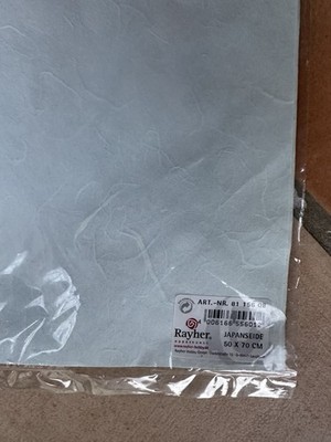 2 x Rayher Papier Japan Seide Strohseide Hellblau 50x70cm Papeterie Naturfaser