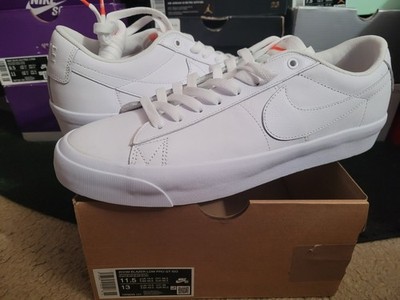 Nike Air Zoom Blazer Low Pro GT SB ISO Leather Triple White Orange sp DR9099 101