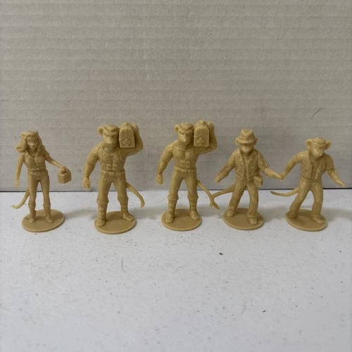 Tim mee Or Marx Plastic Rat Mice Characters Set Of 5