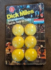 Vintage Dick Miles Tournament Ping Pong Table Tennis Balls