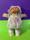 Cabbage Patch Kids 1985 Vintage Preemie doll Girl Pacifier green rosebud dress
