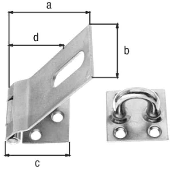 SicherheitsüBerfalle 153Mm Riegel TüRbeschlag ÜBerfalle VorhäNgeschloss Top Neu-image