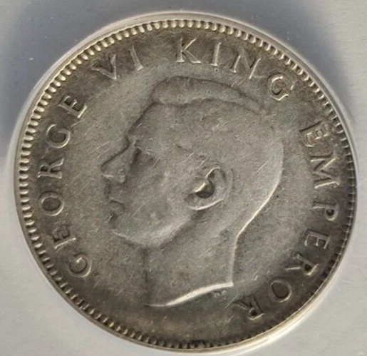 Moneda de 6 peniques 1941 Nueva Zelanda ANACS EF40 rara fecha clave moneda de plata 2B Foto 4 de 4