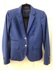 J.crew 100 Wool Schoolboy Blazer In Festive Blue Size 0