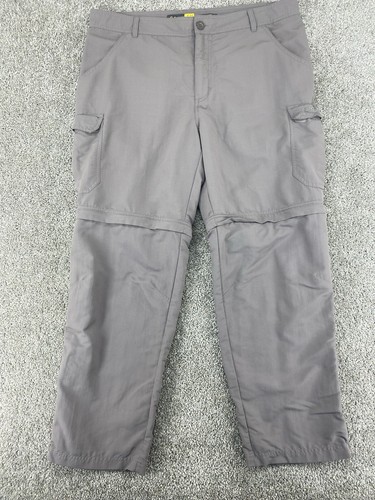Cabelas Mens 38x32 Pants Convertible Hiking Classic Fit Nylon Gray Cargo Zip Off - 第 1/19 張圖片