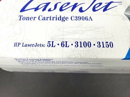 GENUINE 06A HP C3906A TONER CART LaserJet 5L 6L 3100 3150 NEW OEM - Picture 2 of 6