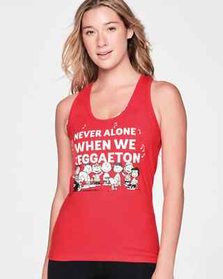 #ad Zumba X Peanuts Racerback Tank Top Viva La Red XS S M L XL XXL Free Ship $23.95