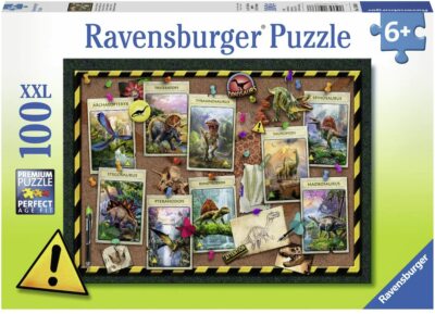 Ravensburger Dinosaur Collection Jigsaw Puzzles, 100pc, Ages 6+, New!