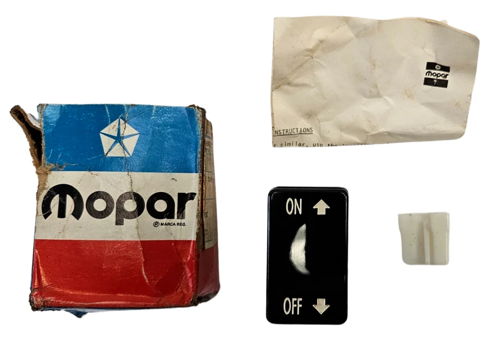 1979-1983 Dodge Chrysler Cordoba Magnum Rear Window Defroster Switch 4186361 NOS - Image 2 of 4