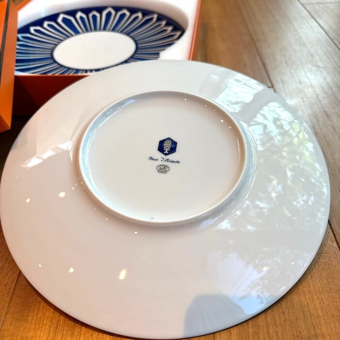 食器 HERMES HERMES Bleus d'Ailleurs Dinner Plate Blue Tableware 2 set