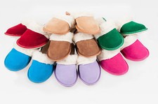 Lady Women Eco Suede Slippers Shoes Size UK 3 4 5 6 7 8 Flip-Flop Warm Winter