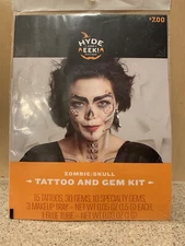 Hyde and EEK! Zombie/Skull Tattoo and Gem Kit - New