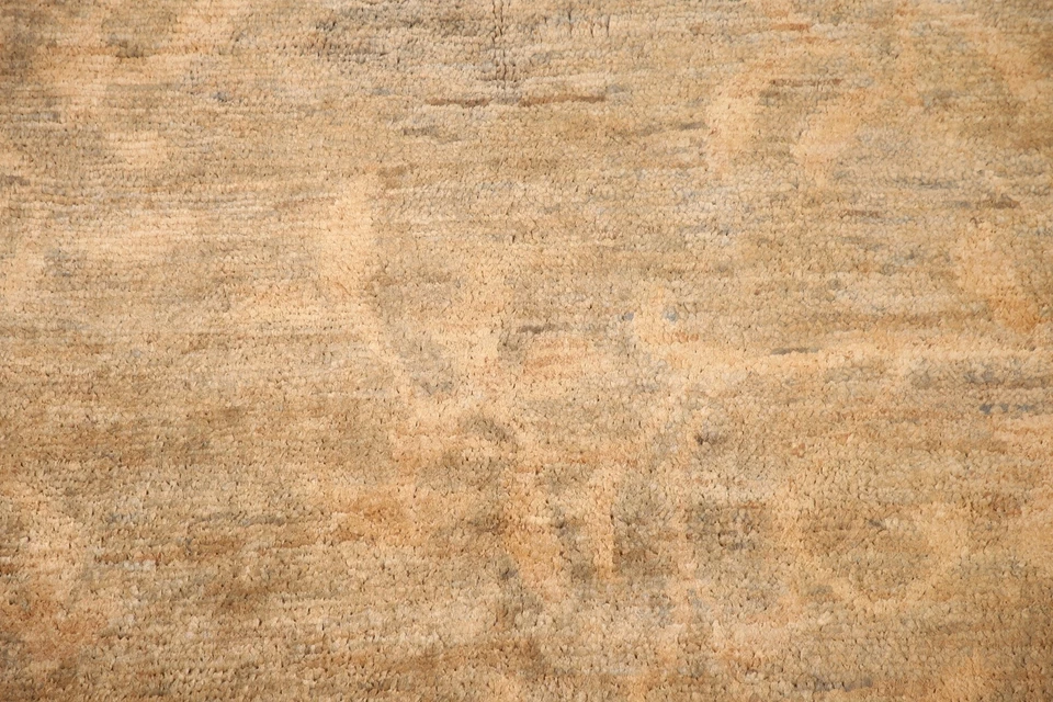 Transitional Nature Print Moroccan Area Rug 6'x8' Jute Hand-knotted Carpet - Image 4 of 4