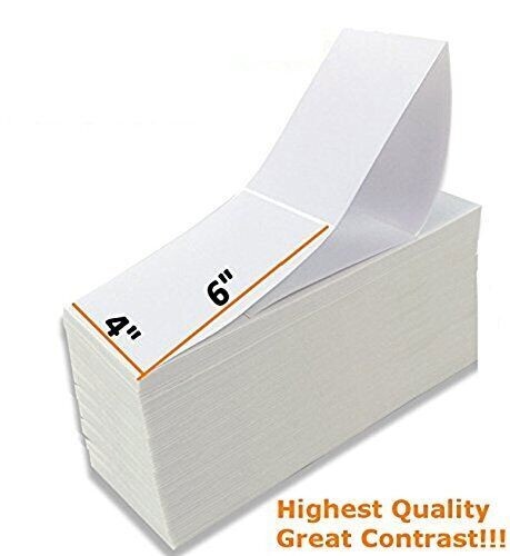 2000 Labels Fanfold 4x6 Direct Thermal Label Shipping Zebra 2844 ZP450 ZP505