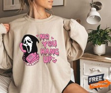 No You Hang Up Sweatshirt, Boo Sweater, Ghostface Shirt, Horror Movie Crewneck