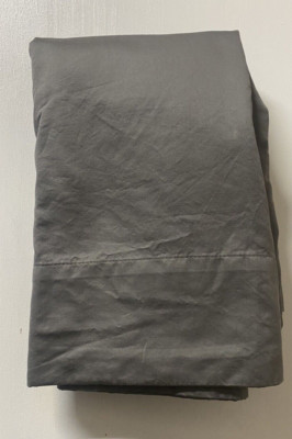 CASALUNA SOLID Suprima Cotton Gray FLAT SHEET-Size-FULL 85''x96''