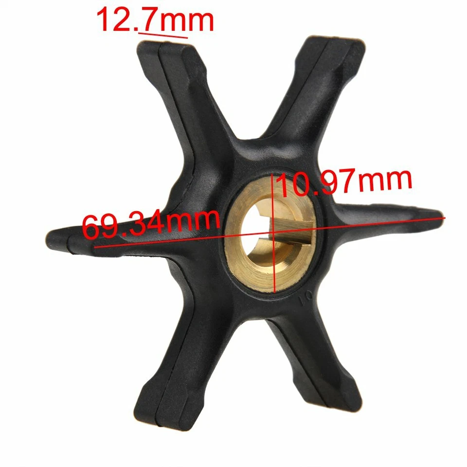 2x Reemplazo de impulsor de bomba de agua para Johnson Evinrude 277181 434424 Sierra 18-3001 Foto 2 de 4